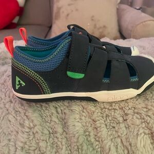 Navy and Green Sandals